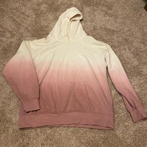 Ombré white to pink comfy sweatshirt